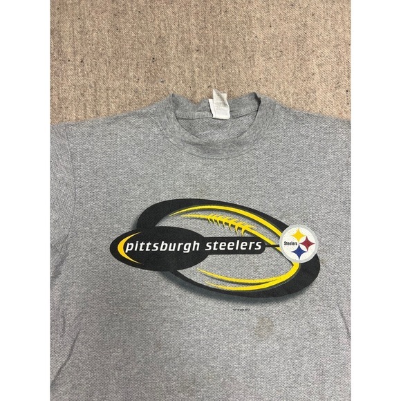 Vintage Pittsburgh Steelers Grey hirt Mens XL 2000s NFL Football - Picture 2 of 9